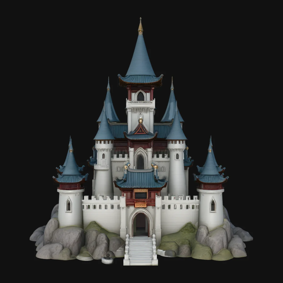 Grand Fairytale Castle Model Design 3