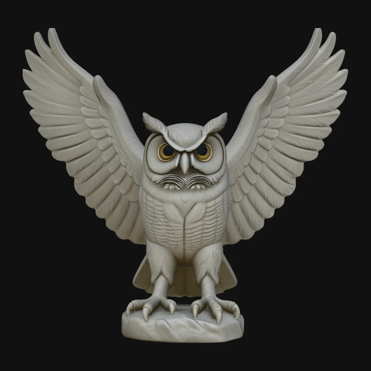 Great Horned Owl Statue Design 1