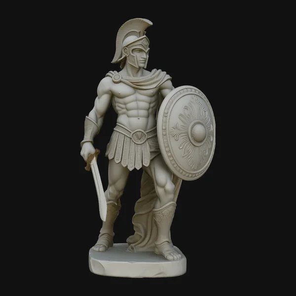 Greek Hoplite Warrior Statue Design 2