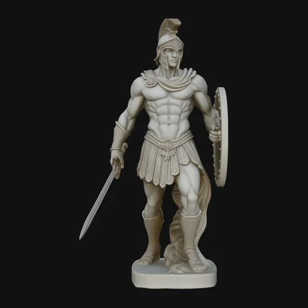 Greek Hoplite Warrior Statue Design 3