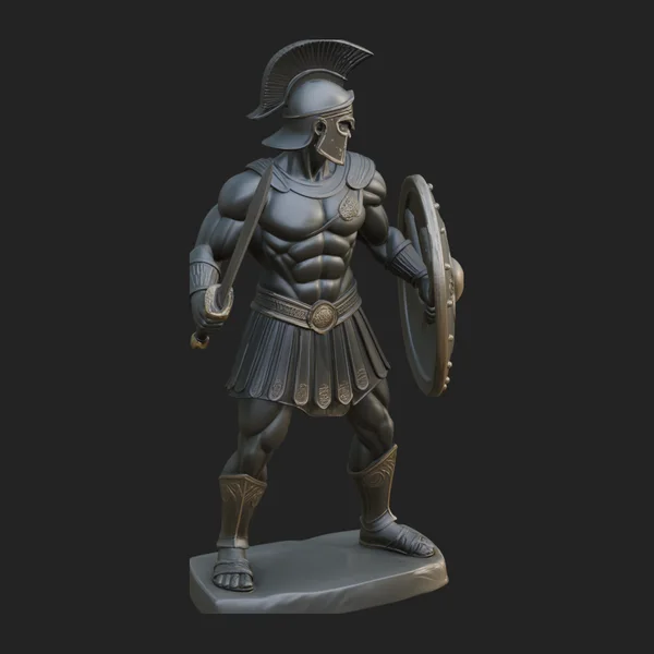 Greek Hoplite Warrior Statue Design 5