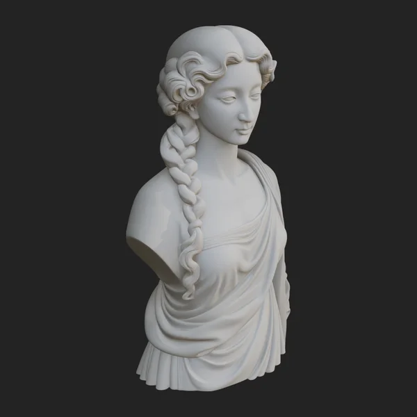 Greek Maiden Bust Statue Design 3