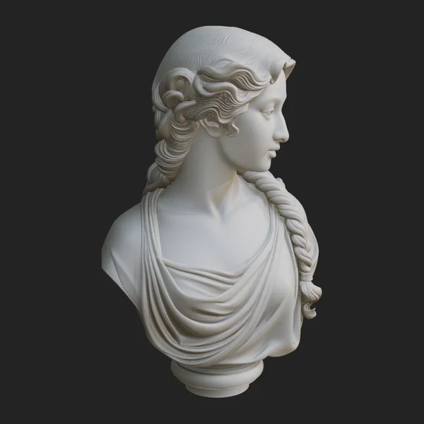 Greek Maiden Bust Statue Design 4