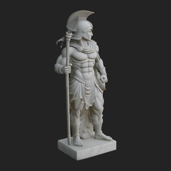 Greek Warrior God Statue Design 10