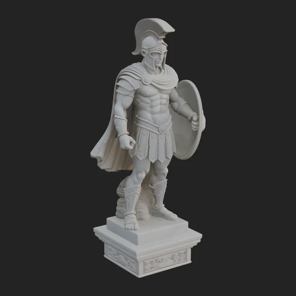 Greek Warrior God Statue Design 11