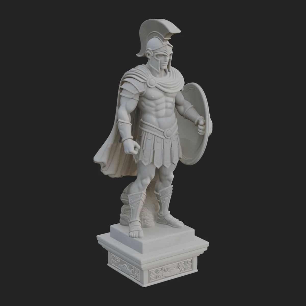 Greek Warrior God Statue Design 11