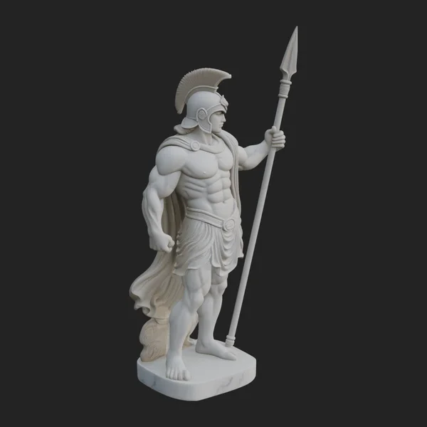 Greek Warrior God Statue Design 4