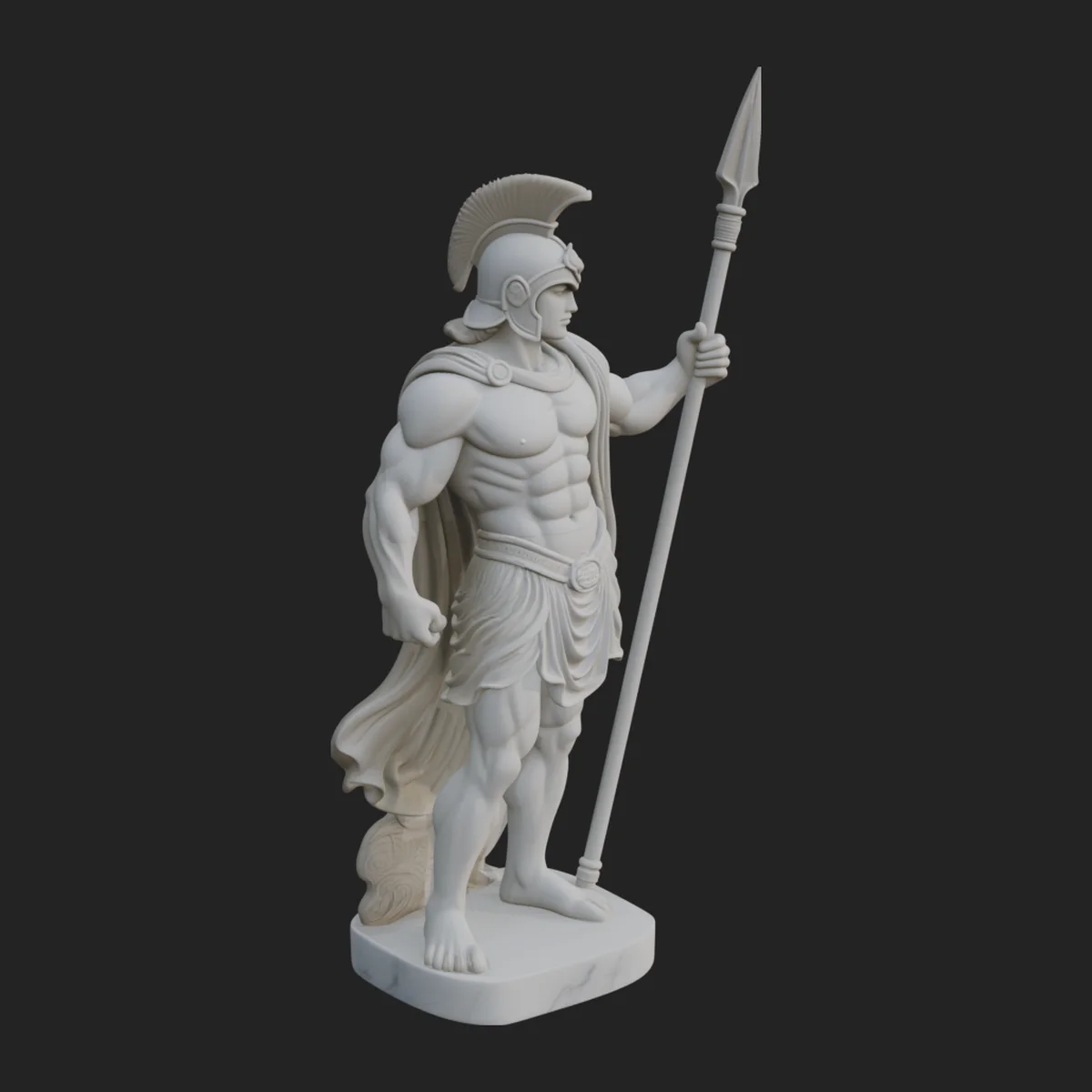 Greek Warrior God Statue Design 4