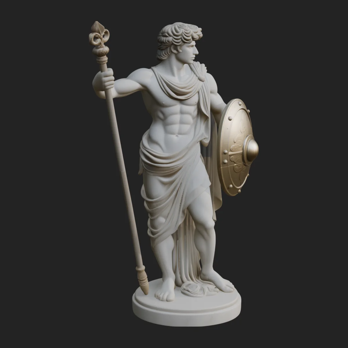 Greek Warrior God Statue Design 5