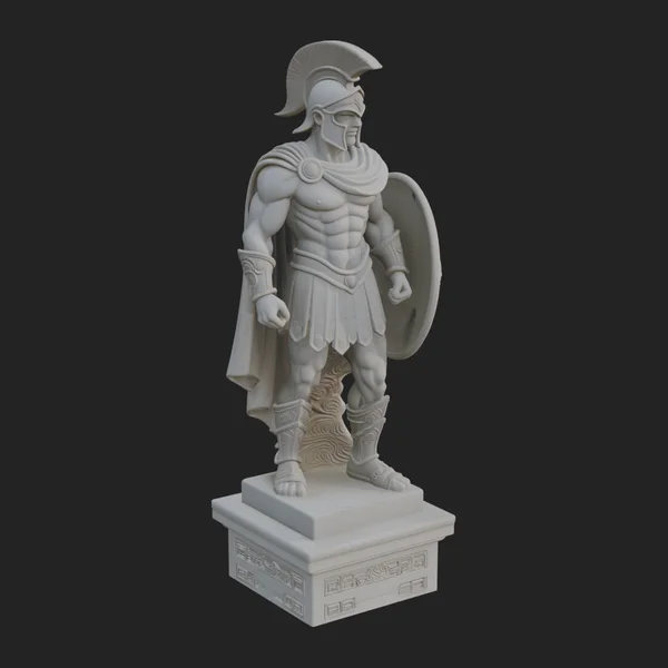 Greek Warrior God Statue Design 6