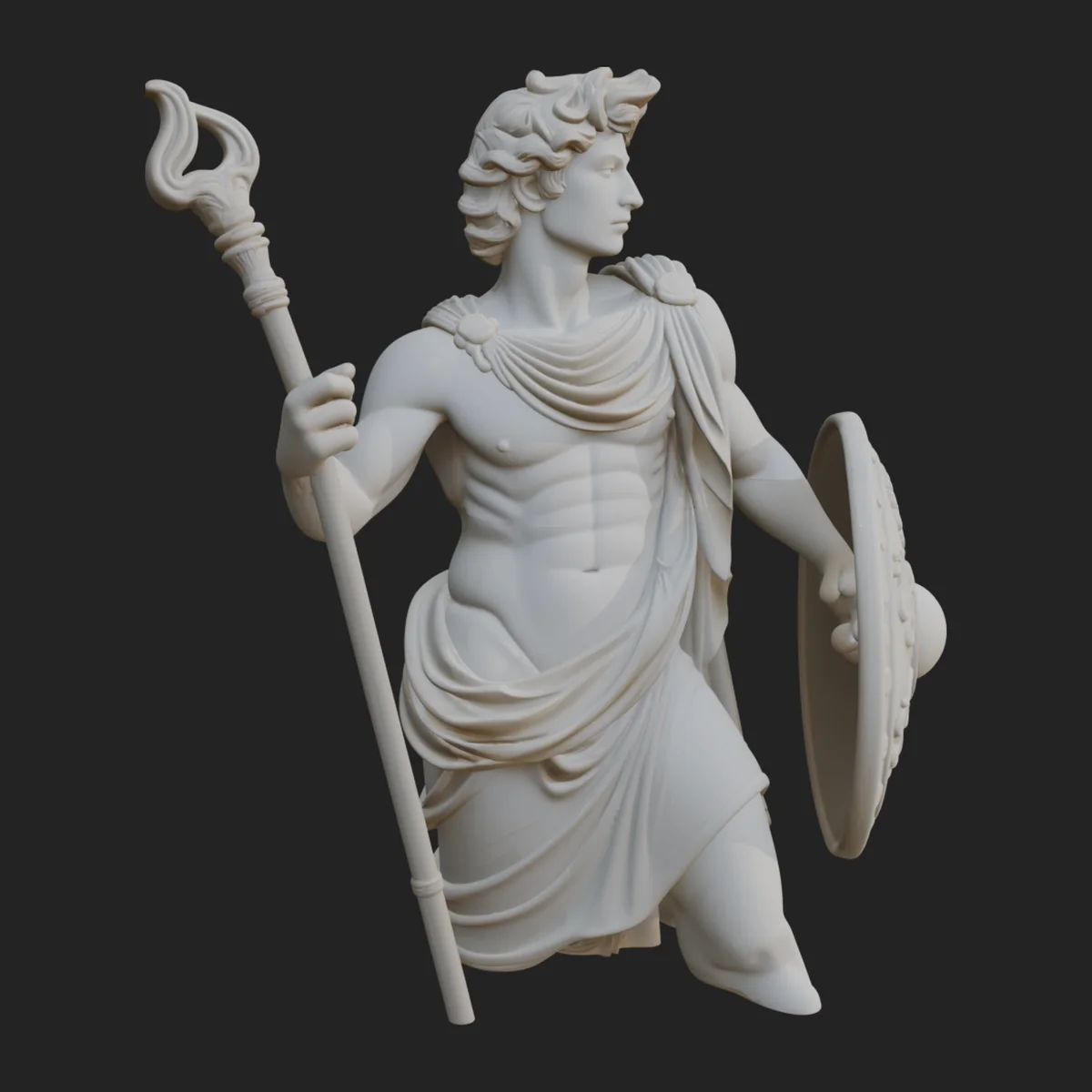 Greek Warrior God Statue Design 7