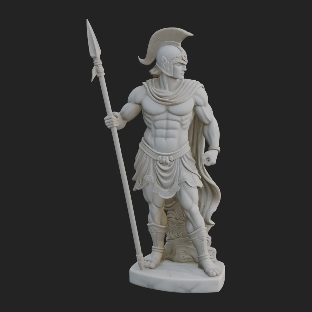 Greek Warrior God Statue Design 8