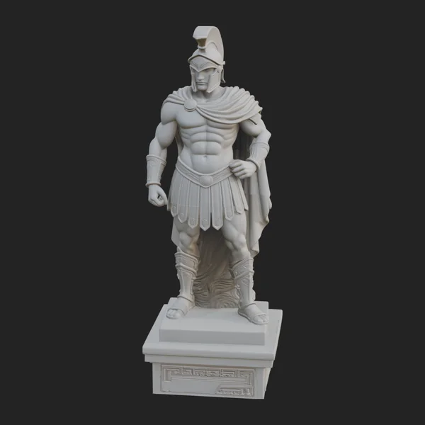 Greek Warrior God Statue Design 9