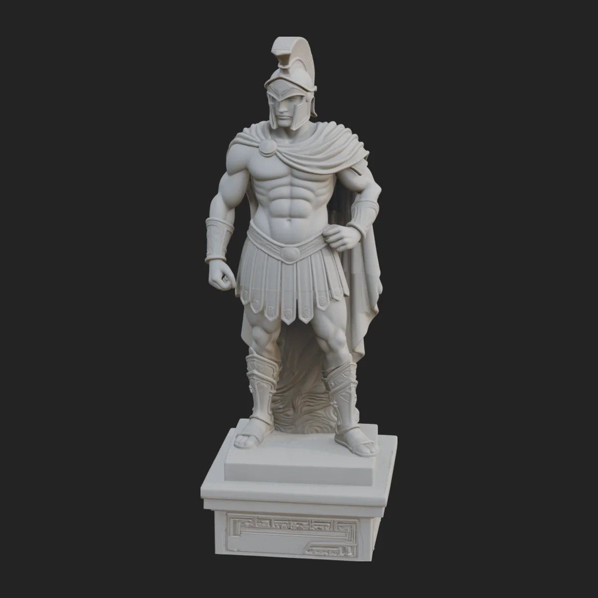 Greek Warrior God Statue Design 9