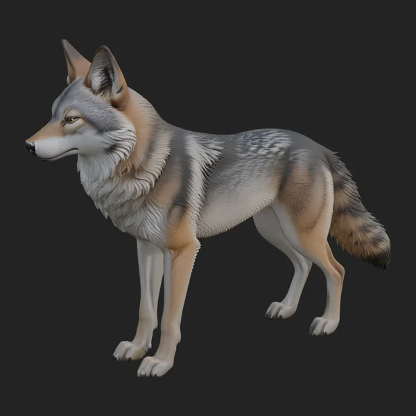 Gray Wolf Animal Statue Design 1