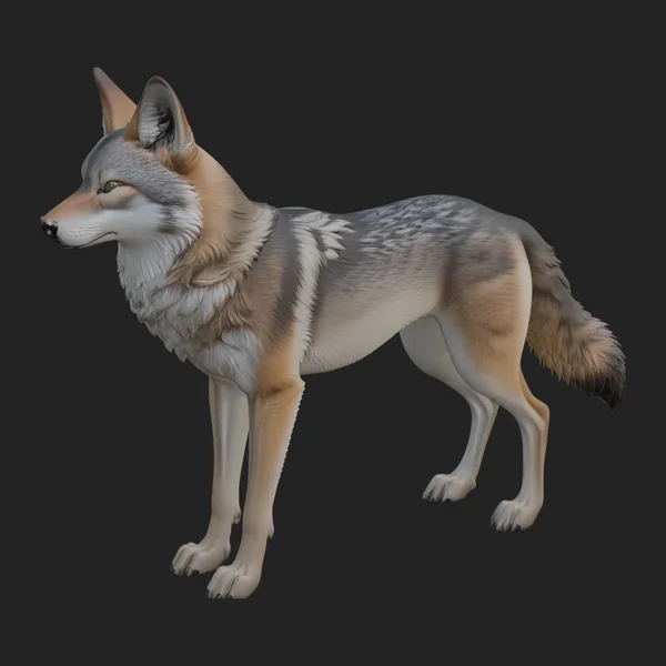 Gray Wolf Animal Statue Design 4