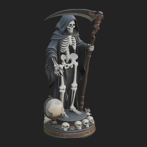Grim Reaper with Scythe Statue Design 4