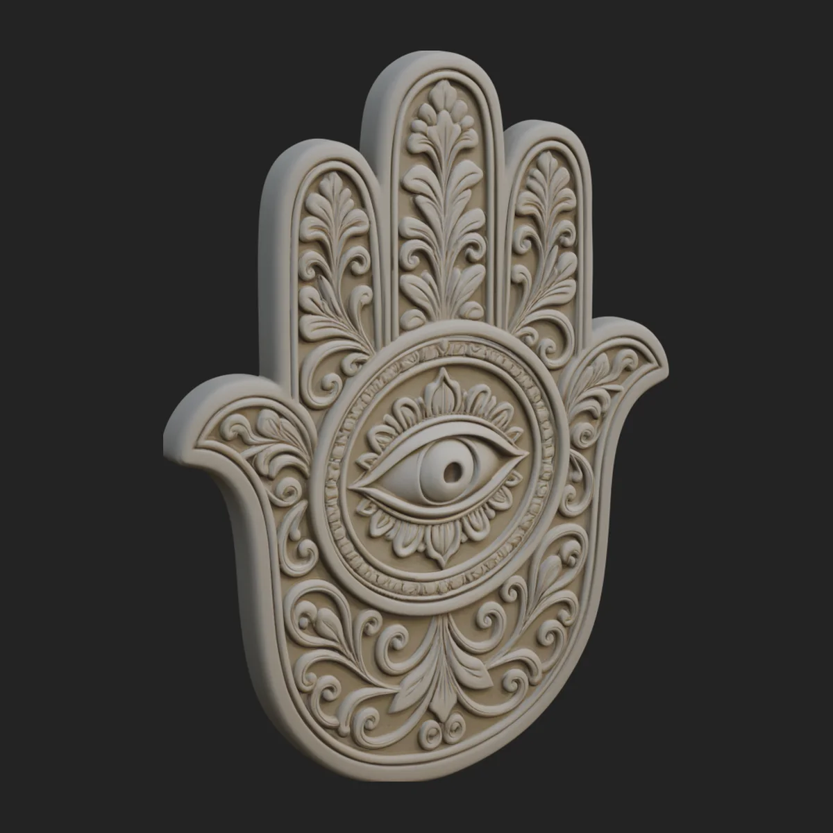 Hamsa Hand Wall Plaque Design 3
