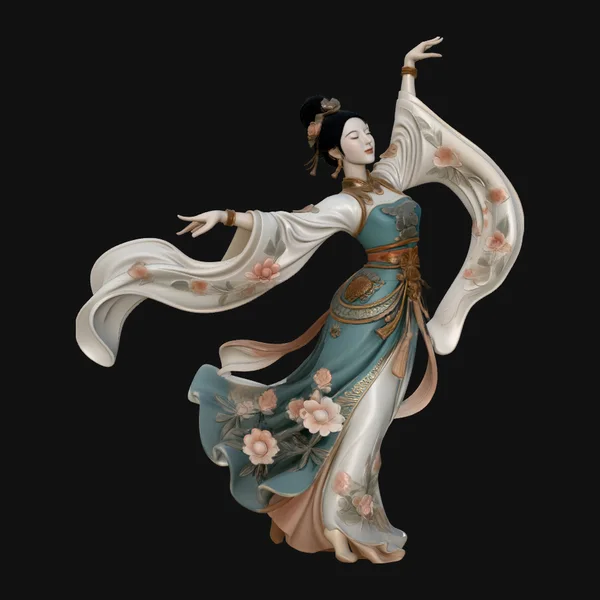 Hanfu Dancer Statue Design 4