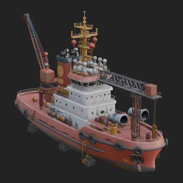 Harbour Tugboat Model Design 1