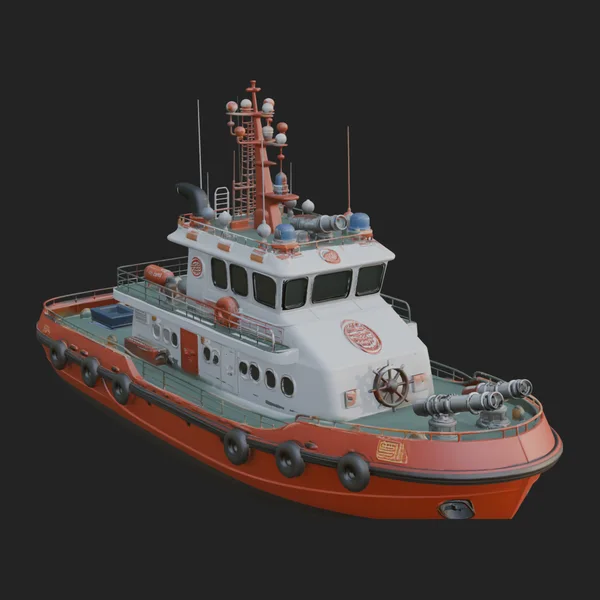 Harbour Tugboat Model Design 12