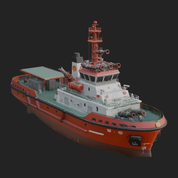 Harbour Tugboat Model Design 13