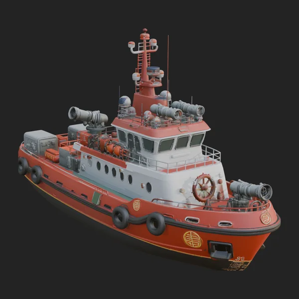 Harbour Tugboat Model Design 14