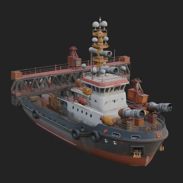Harbour Tugboat Model Design 2