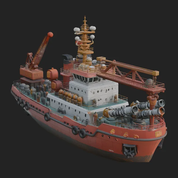 Harbour Tugboat Model Design 4