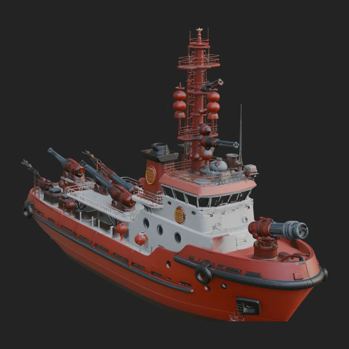 Harbour Tugboat Model Design 8