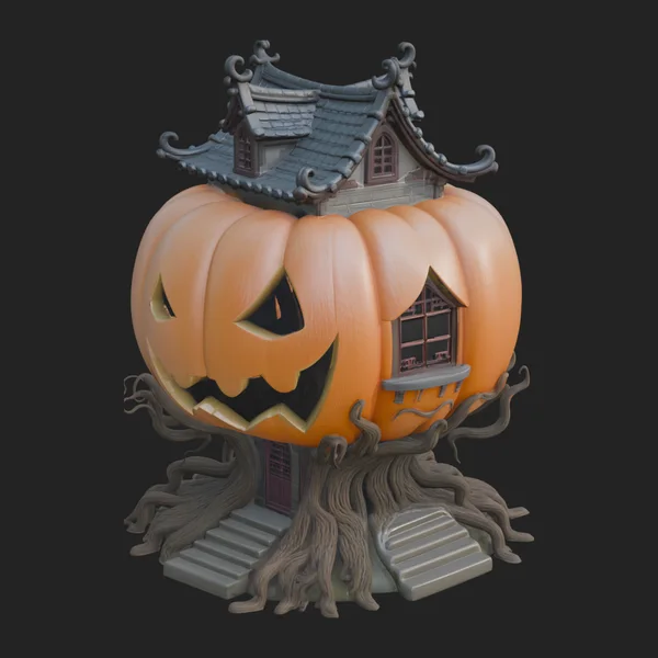 Haunted Pumpkin House Model Design 5
