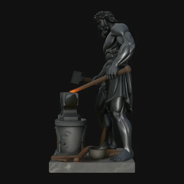 Hephaestus at the Forge Statue Design 1