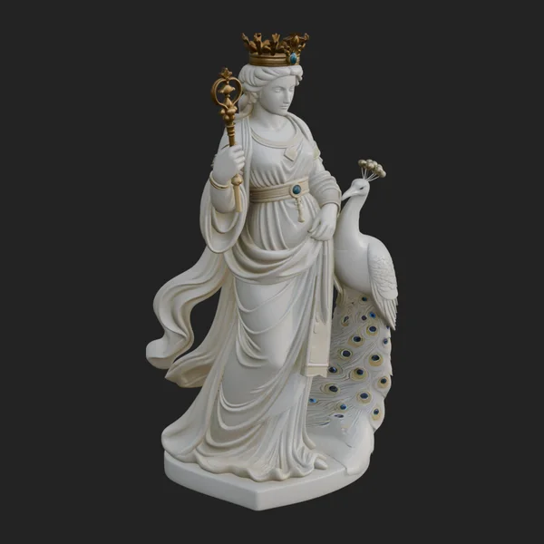 Hera with Peacock Statue Design 6