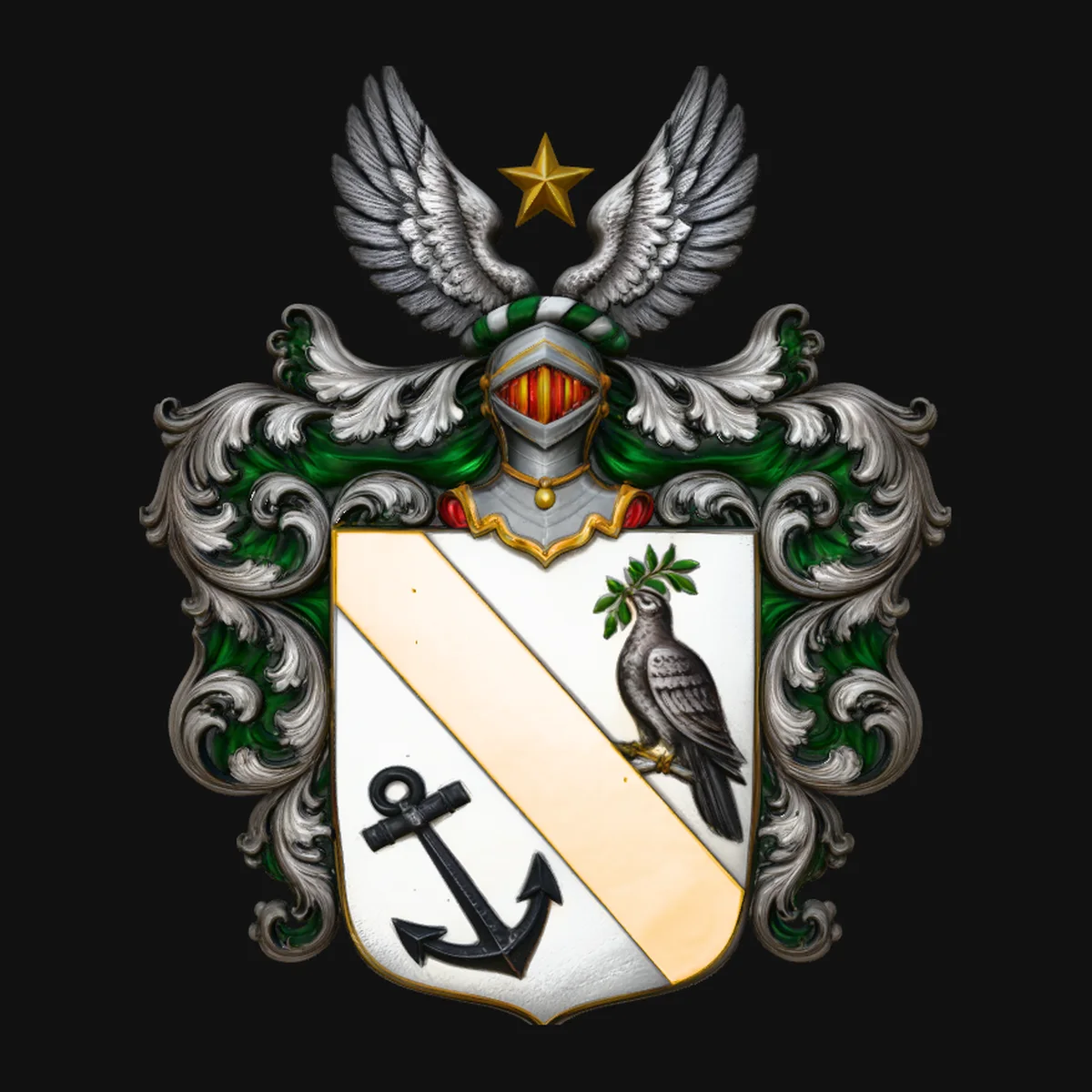 Heraldic Coat of Arms Plaque Design 1