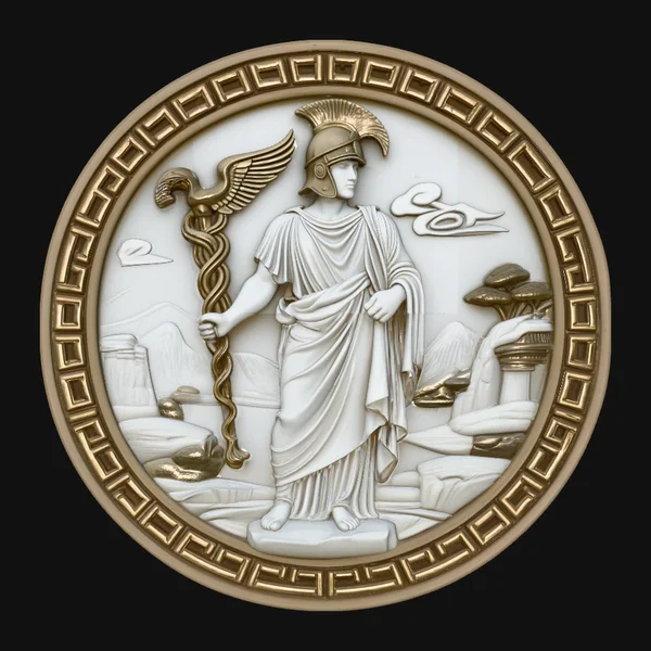 Hermes Relief Medallion Pendant Design 2