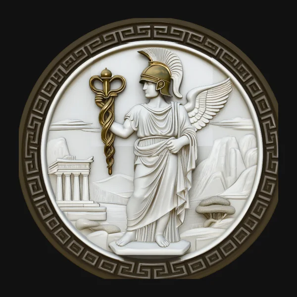 Hermes Relief Medallion Pendant Design 4