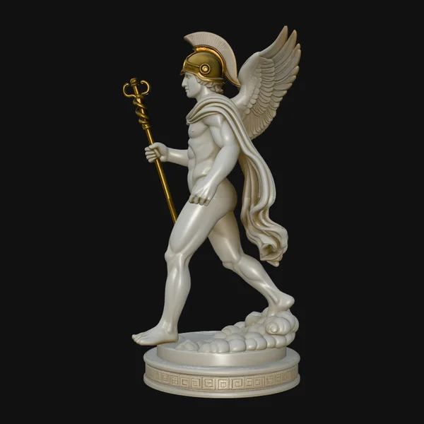 Hermes with Caduceus Statue Design 1