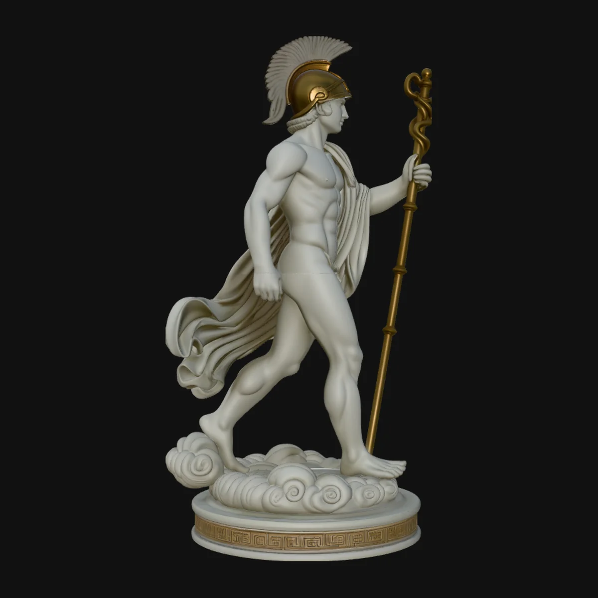 Hermes with Caduceus Statue Design 4
