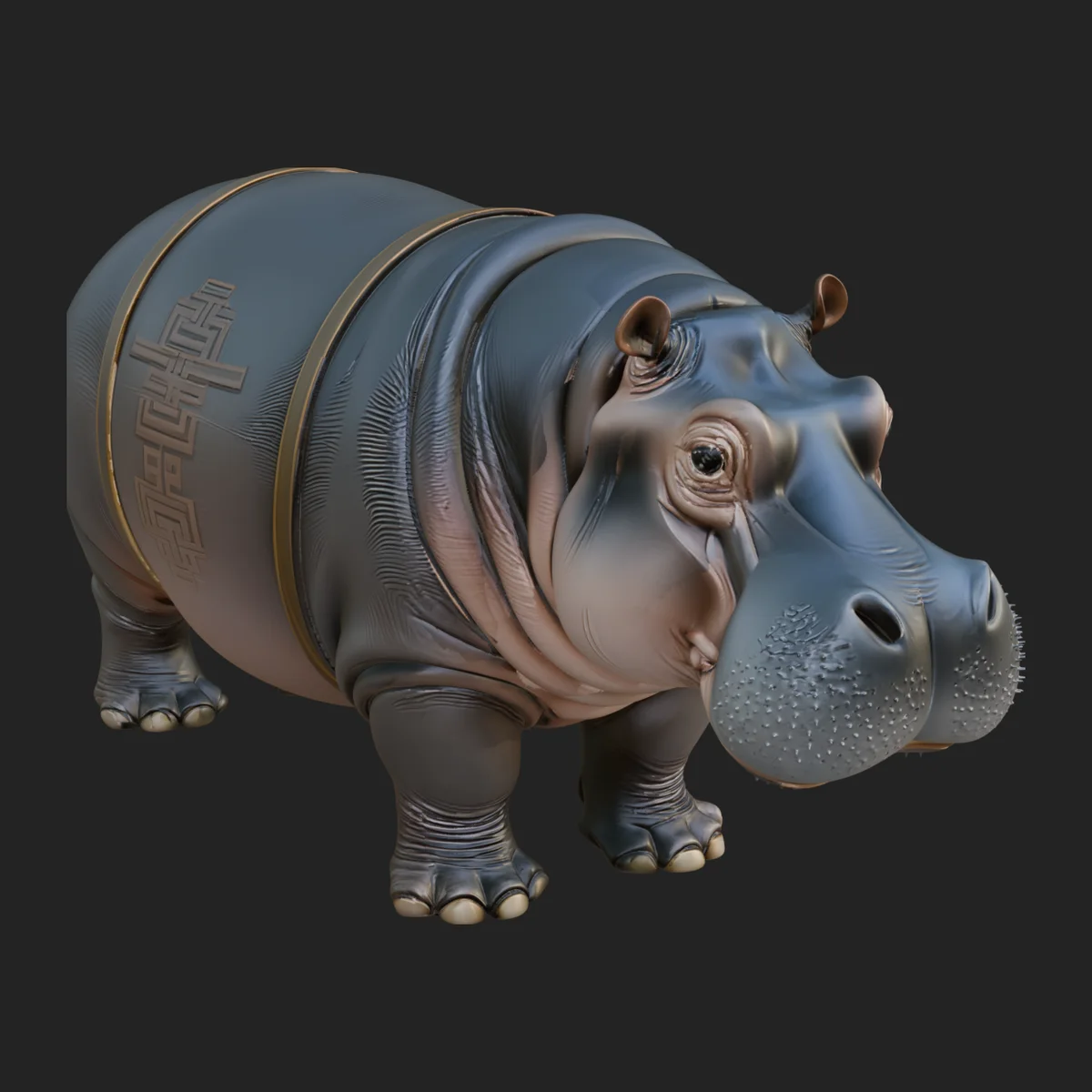 Hippopotamus Statue Design 1