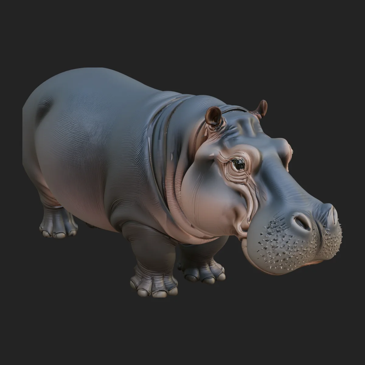 Hippopotamus Statue Design 2