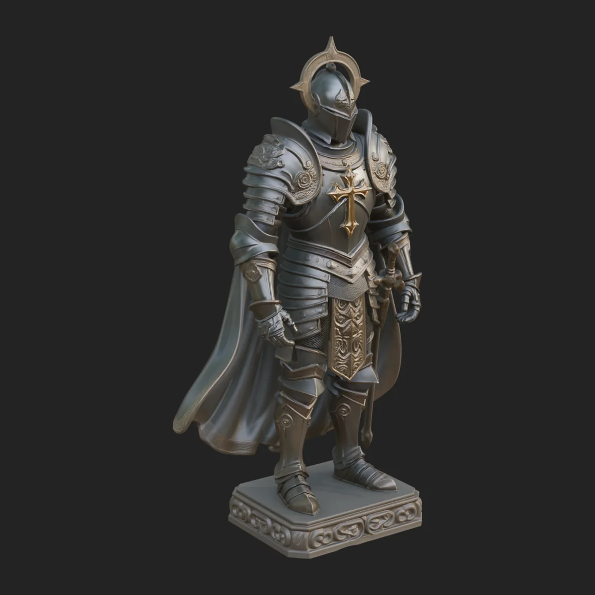 Holy Knight Statue Design 1