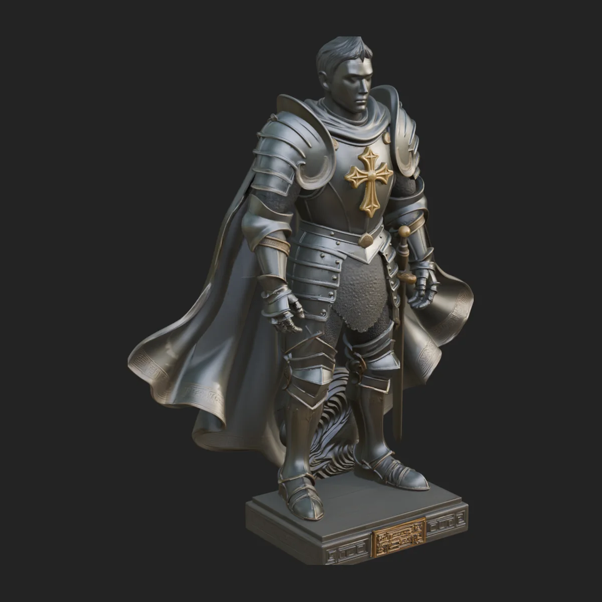 Holy Knight Statue Design 3