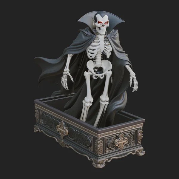 Hooded Skeleton Reaper Statue Design 2