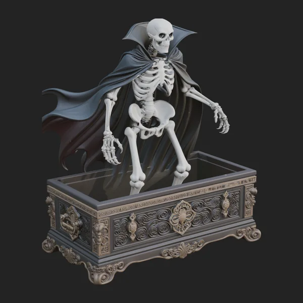 Hooded Skeleton Reaper Statue Design 4
