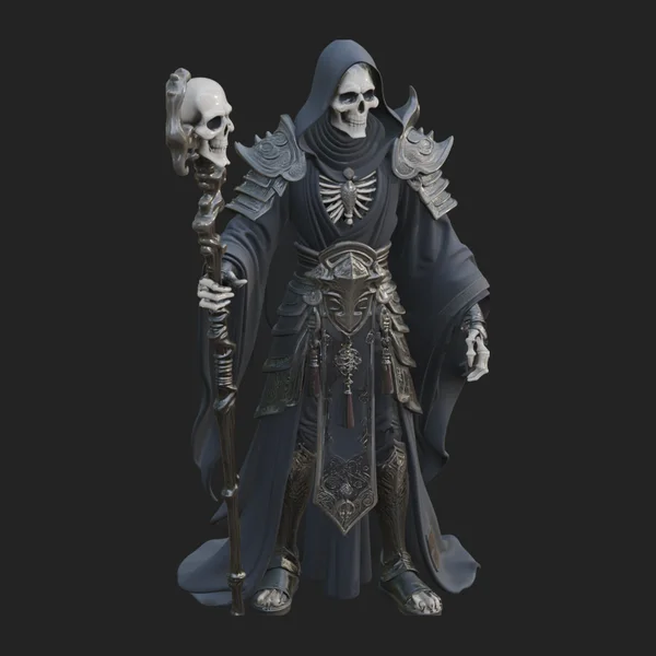 Hooded Skeleton Reaper Statue Design 5