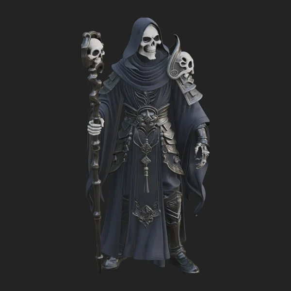 Hooded Skeleton Reaper Statue Design 7