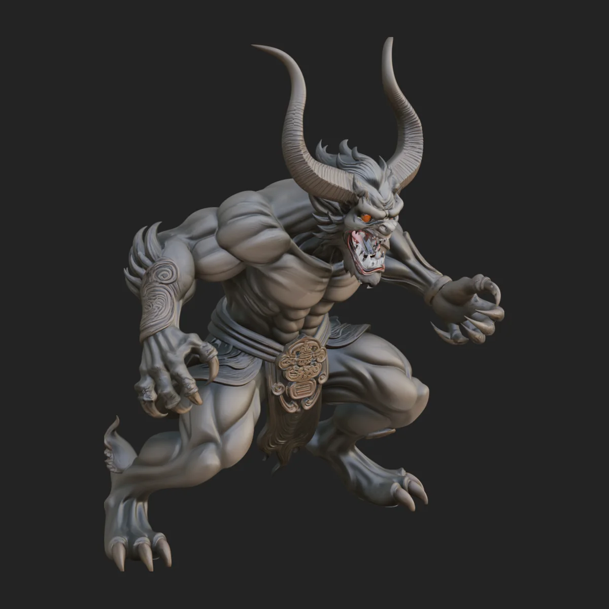 Horned Centaur Warrior Statue Design 5
