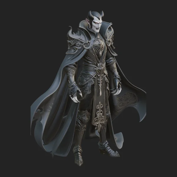 Horned Dark Lord Statue Design 1