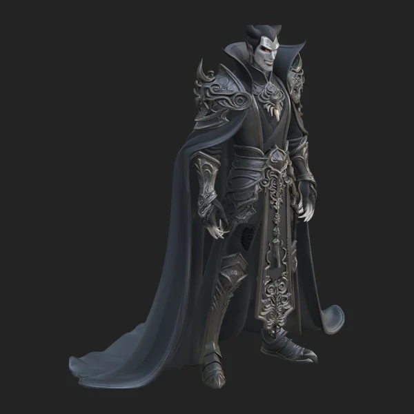 Horned Dark Lord Statue Design 2