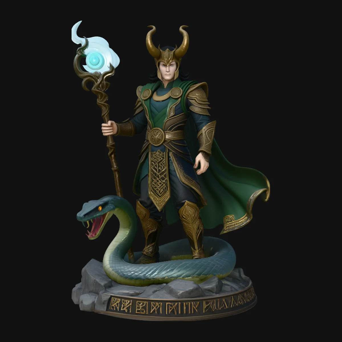 Horned Trickster God Statue Design 3
